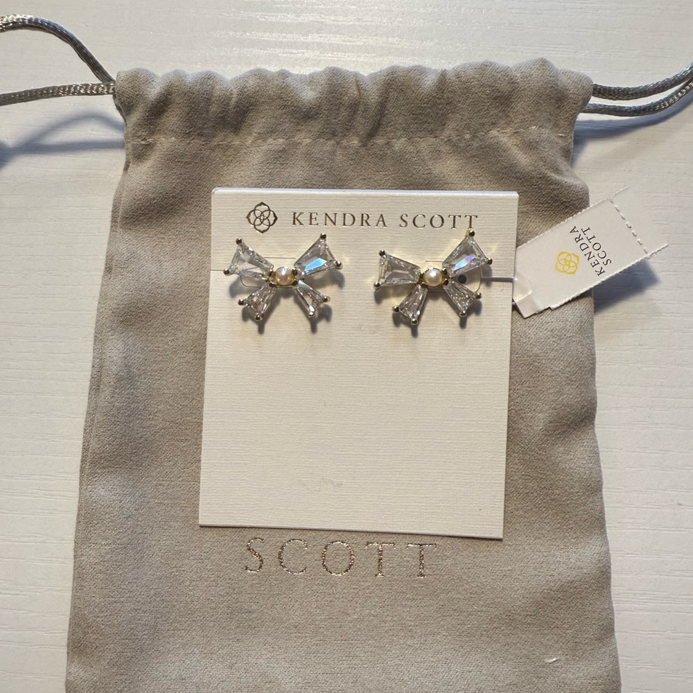 Kendra Scott Blair Bow Gold Bow Earrings